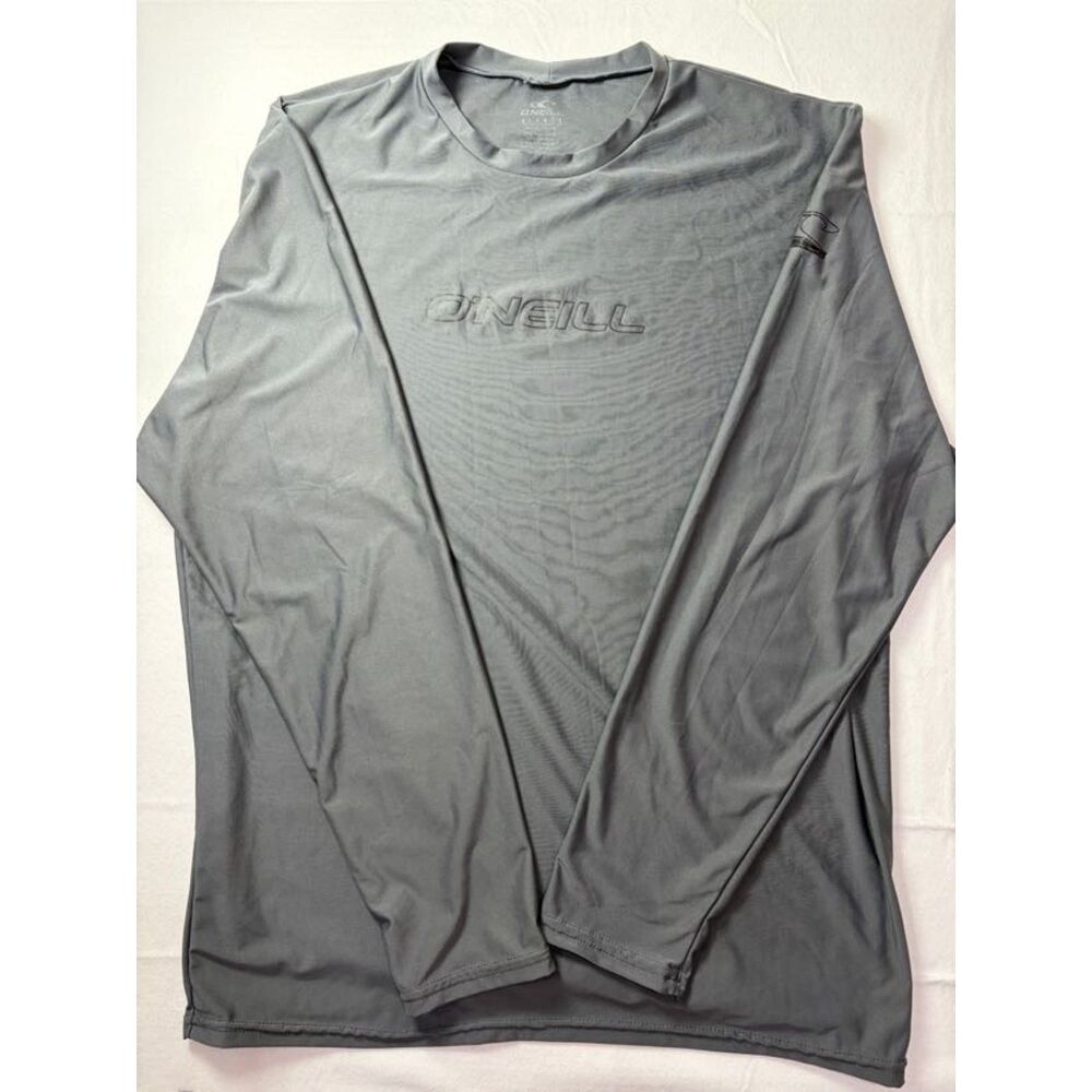 O'Neill UPF 50+ Long Sleeve Rashguard Shirt Dark Grey Surf Water Men XL